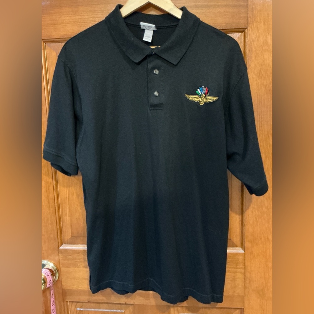 Anvil Black Polo with Colorful Embroidered Emblem